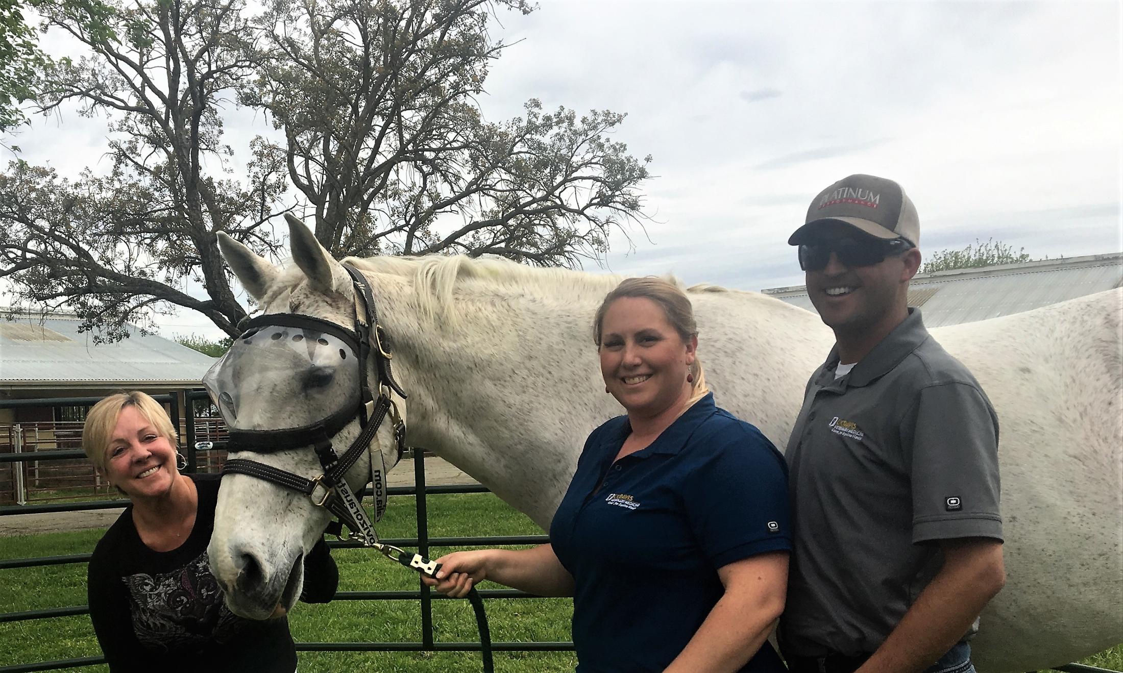 Picture of CEH technicians with a layup horse
