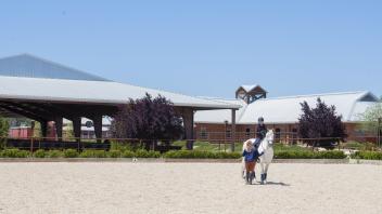 Outdoor dressage arena