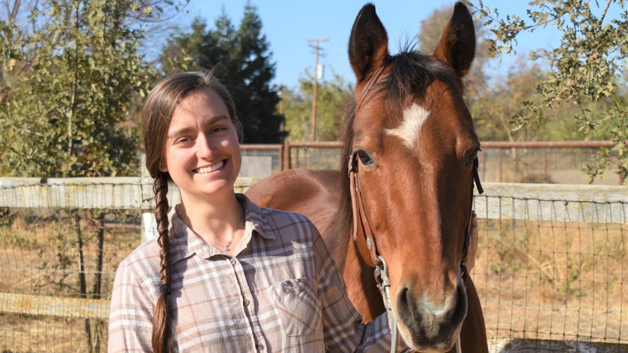 Sarah Shaffer and her horse Beau